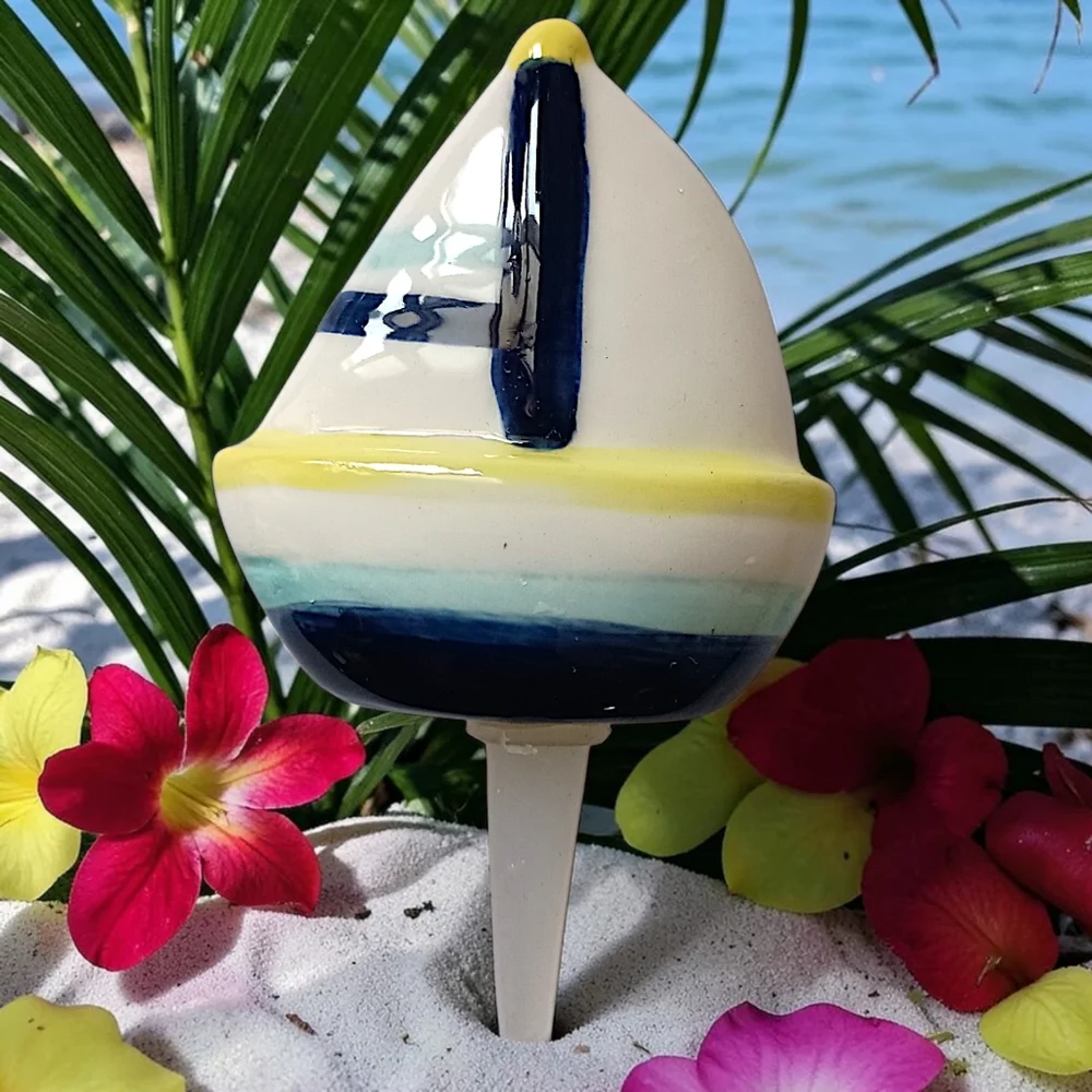 Willow Street Designs Sailboat Charmer Camping Ceramic Tray Decoration Coastal‎